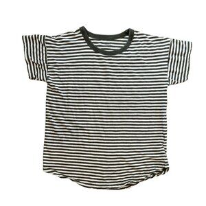 Madewell Green and White Striped Tee Size XS